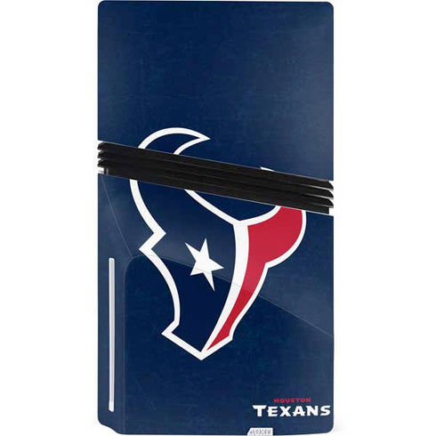 NFL Houston Texans Distressed PS5 Pro Disk Bundle Skin