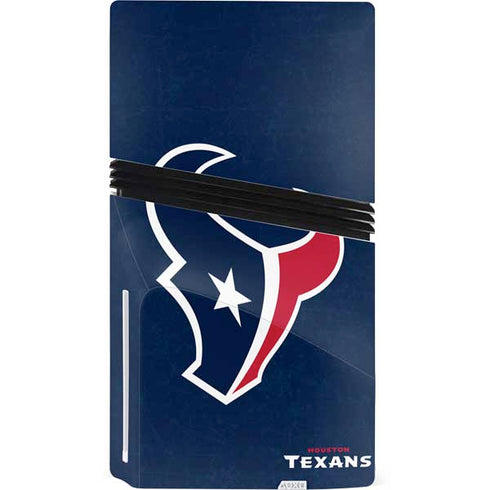 NFL Houston Texans Distressed PS5 Pro Disk Console Skin