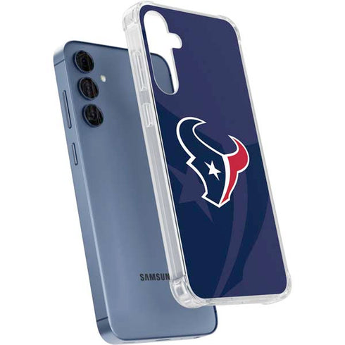 NFL Houston Texans Double Vision Galaxy A55 5G Clear Case