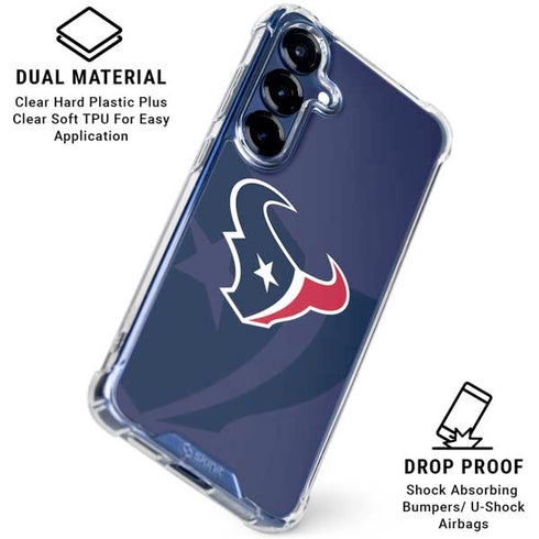 NFL Houston Texans Double Vision Galaxy S25 Plus Clear Case