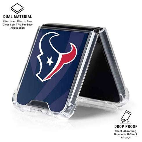 NFL Houston Texans Double Vision Galaxy Z Flip6 Clear Case