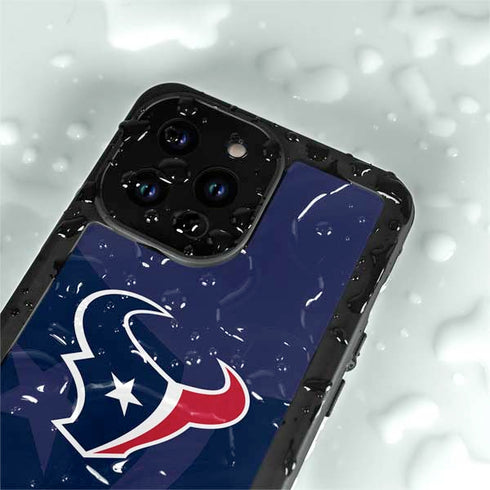NFL Houston Texans Double Vision iPhone 15 Pro Waterproof Case