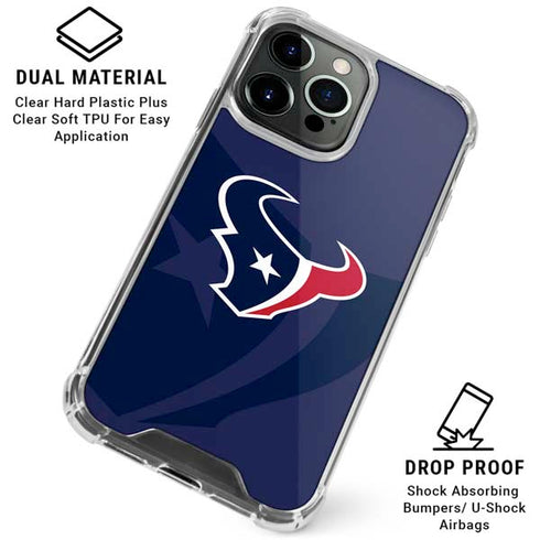 NFL Houston Texans Double Vision iPhone 16 Pro Max Clear Case