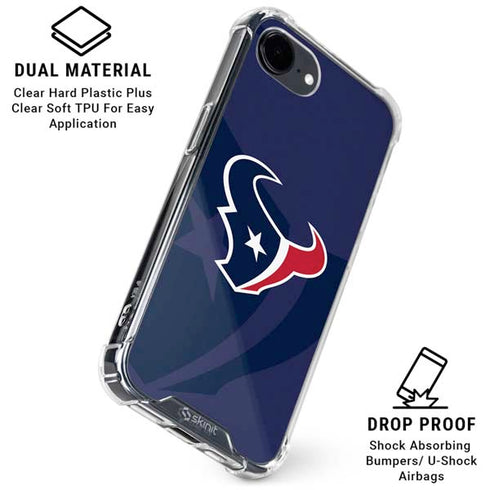 NFL Houston Texans Double Vision iPhone 16e Clear Case