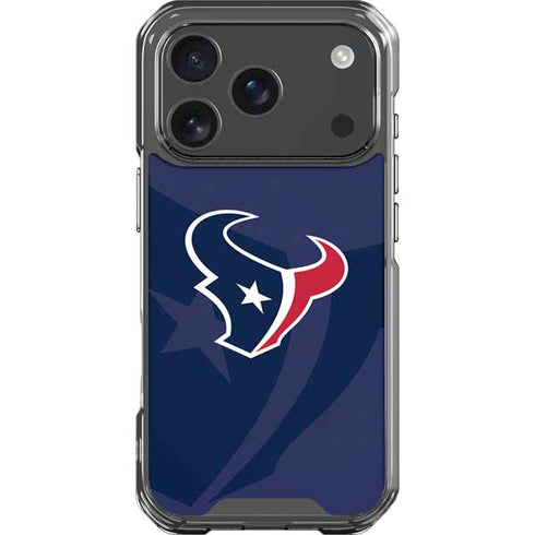 NFL Houston Texans Double Vision iPhone 18 Pro Clear Case