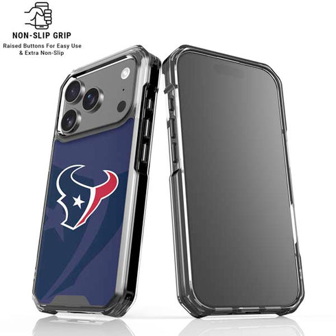 NFL Houston Texans Double Vision iPhone 18 Pro Clear Case
