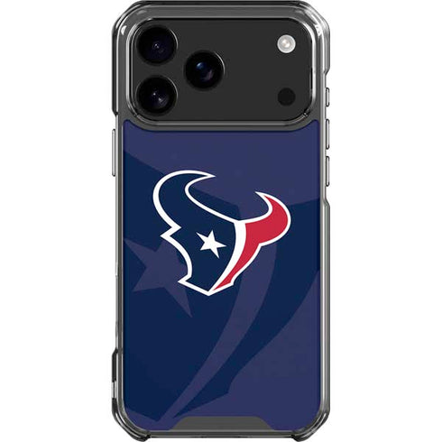 NFL Houston Texans Double Vision iPhone 18 Pro Max Clear Case