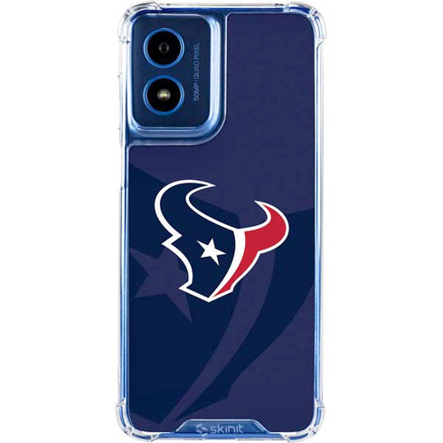 NFL Houston Texans Double Vision Moto G 5G (2024) Clear Case
