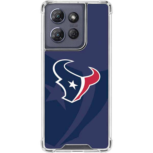 NFL Houston Texans Double Vision Moto G Power 5G (2025) Clear Case