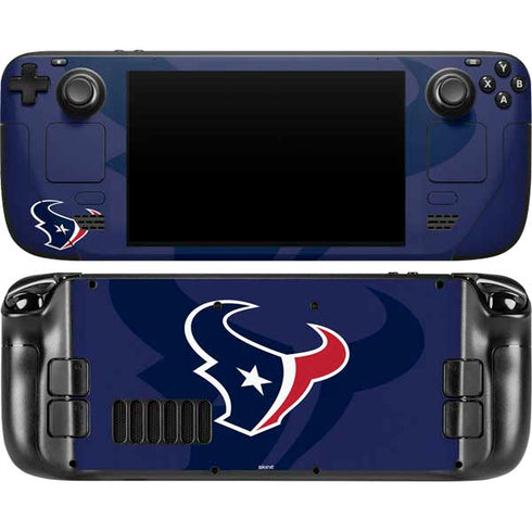 NFL Houston Texans Double Vision Steam Deck Handheld Gaming Computer OLED Skin