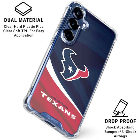 NFL Houston Texans Galaxy S25 Clear Case