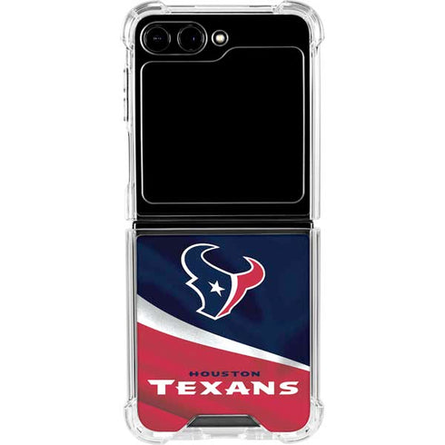 NFL Houston Texans Galaxy Z Flip6 Clear Case