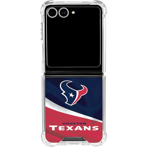 NFL Houston Texans Galaxy Z Flip7 Clear Case