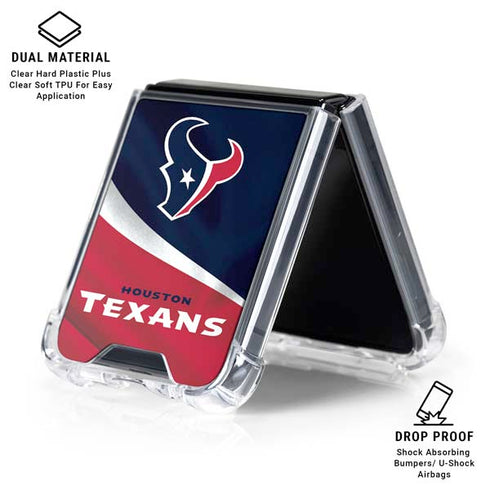NFL Houston Texans Galaxy Z Flip7 Clear Case