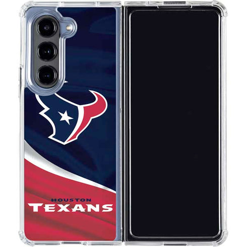 NFL Houston Texans Galaxy Z Fold5 5G Clear Case