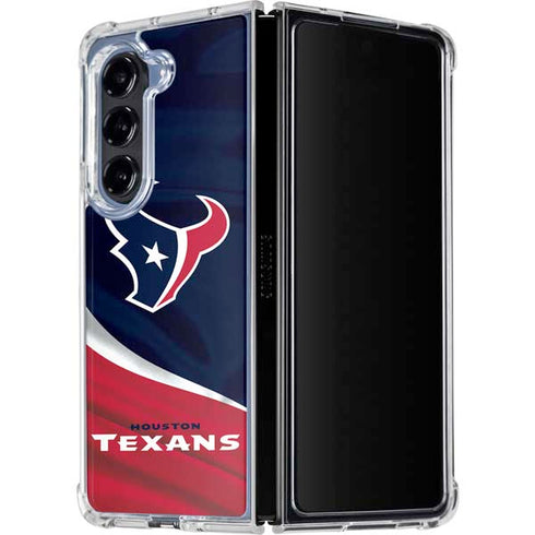 NFL Houston Texans Galaxy Z Fold5 5G Clear Case