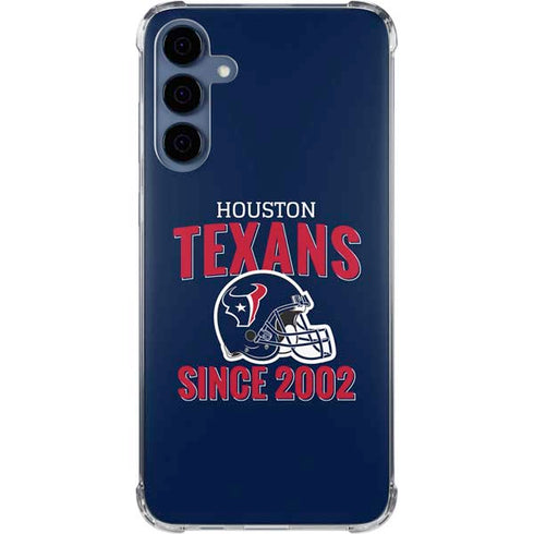NFL Houston Texans Helmet Galaxy A55 5G Clear Case