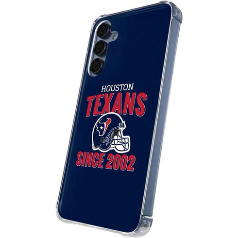 NFL Houston Texans Helmet Galaxy A55 5G Clear Case