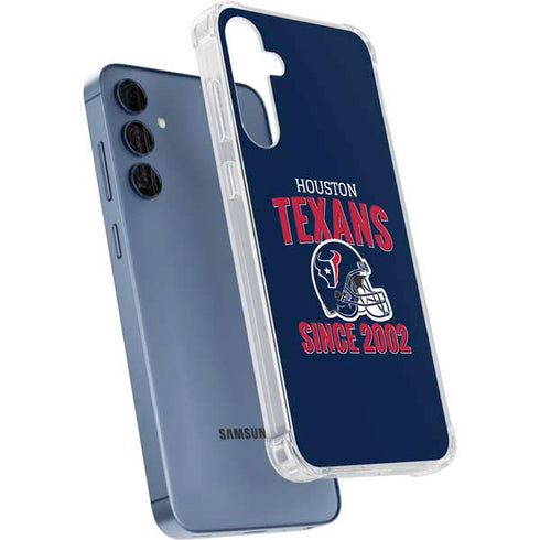 NFL Houston Texans Helmet Galaxy A55 5G Clear Case