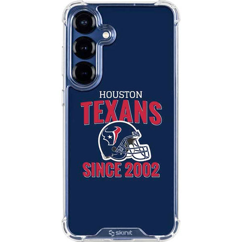 NFL Houston Texans Helmet Galaxy S25 Clear Case