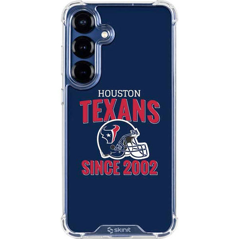 NFL Houston Texans Helmet Galaxy S25 Plus Clear Case