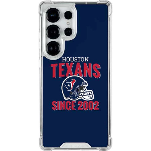 NFL Houston Texans Helmet Galaxy S25 Ultra Clear Case