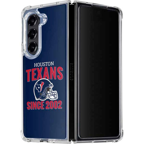 NFL Houston Texans Helmet Galaxy Z Fold5 5G Clear Case
