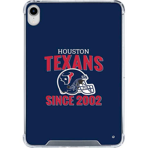 NFL Houston Texans Helmet iPad 11th Gen (2025) Clear Case