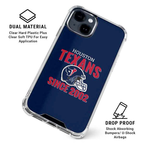 NFL Houston Texans Helmet iPhone 15 Clear Case