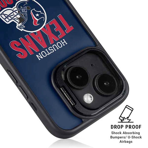 NFL Houston Texans Helmet iPhone 15 Plus Kickstand Case