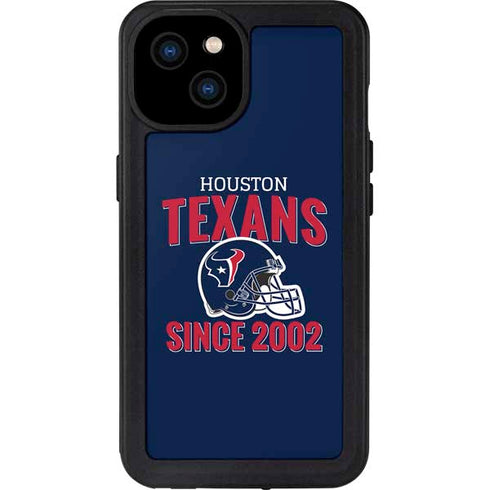 NFL Houston Texans Helmet iPhone 15 Plus Waterproof Case