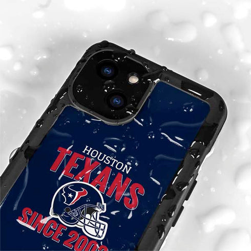 NFL Houston Texans Helmet iPhone 15 Plus Waterproof Case