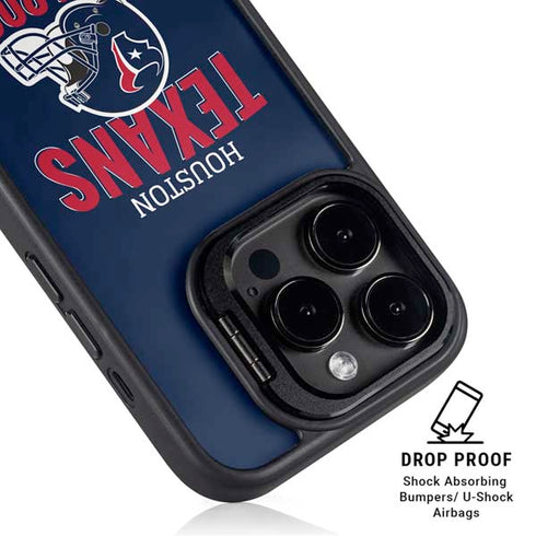 NFL Houston Texans Helmet iPhone 15 Pro Kickstand Case