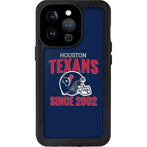 NFL Houston Texans Helmet iPhone 15 Pro Waterproof Case