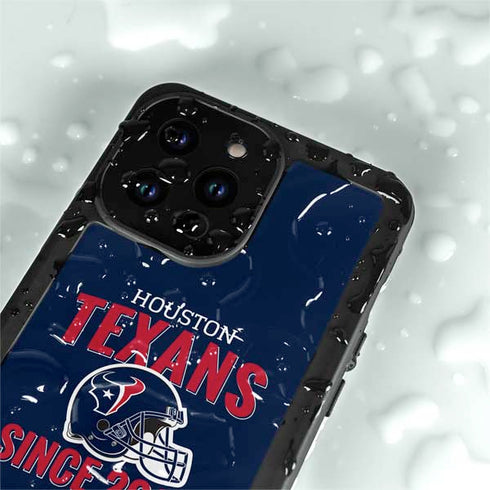 NFL Houston Texans Helmet iPhone 15 Pro Waterproof Case