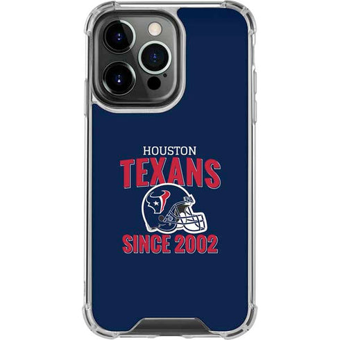 NFL Houston Texans Helmet iPhone 16 Pro Clear Case