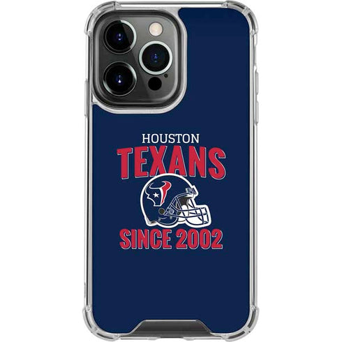 NFL Houston Texans Helmet iPhone 16 Pro Max Clear Case