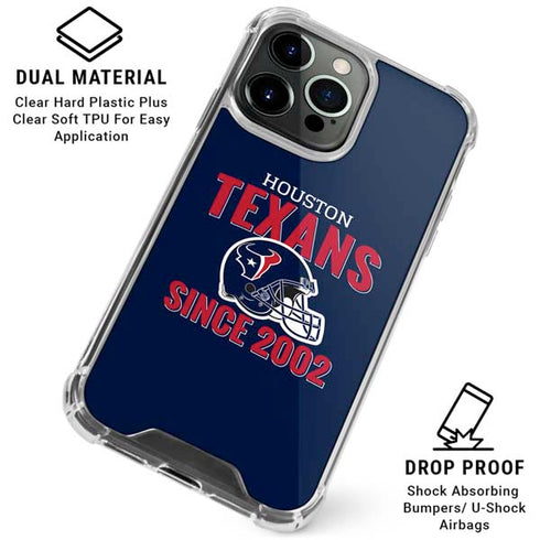 NFL Houston Texans Helmet iPhone 16 Pro Max Clear Case
