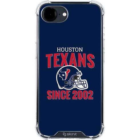 NFL Houston Texans Helmet iPhone 16e Clear Case