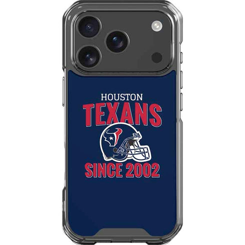 NFL Houston Texans Helmet iPhone 18 Pro Clear Case