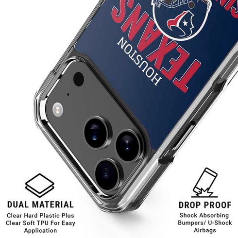 NFL Houston Texans Helmet iPhone 18 Pro Clear Case