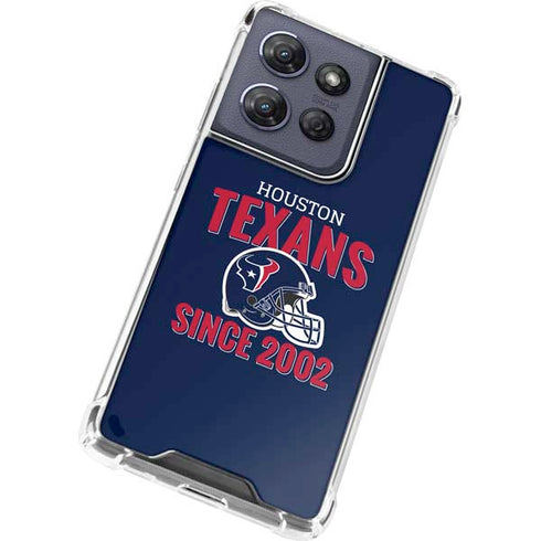 NFL Houston Texans Helmet Moto G 5G (2025) Clear Case