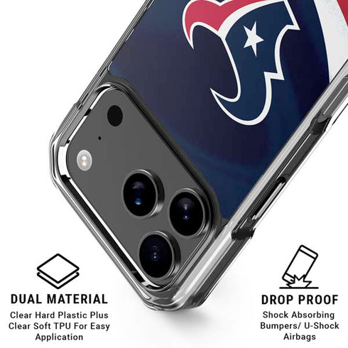 NFL Houston Texans iPhone 18 Pro Clear Case