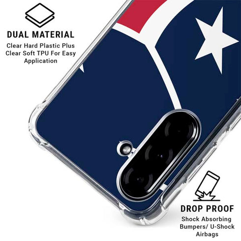 NFL Houston Texans Large Logo Galaxy A36 5G Clear Case