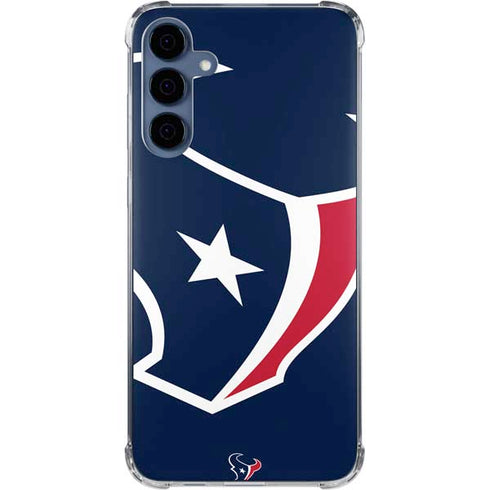 NFL Houston Texans Large Logo Galaxy A55 5G Clear Case