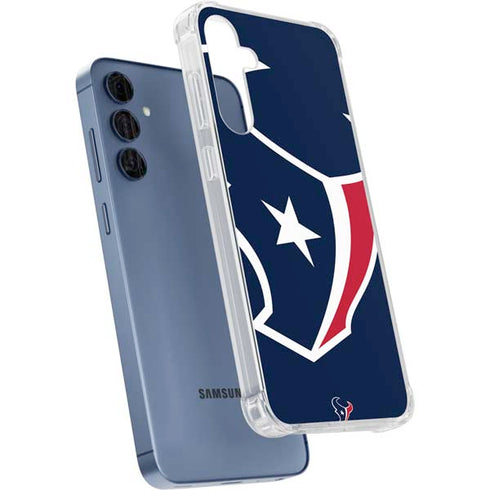 NFL Houston Texans Large Logo Galaxy A55 5G Clear Case
