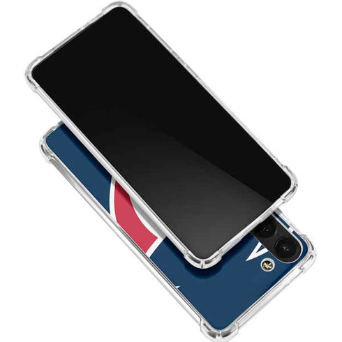 NFL Houston Texans Large Logo Galaxy S24 FE Clear Case