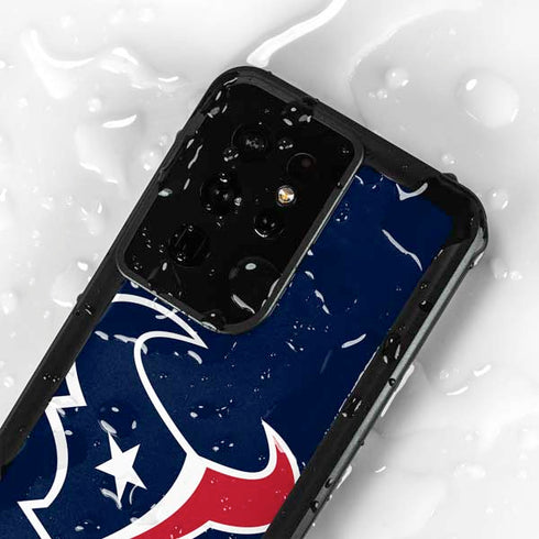 NFL Houston Texans Large Logo Galaxy S24 Ultra Waterproof Case