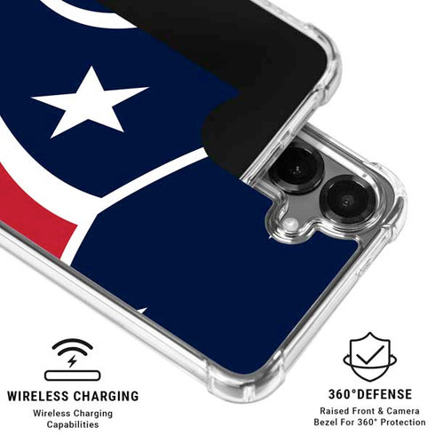NFL Houston Texans Large Logo Galaxy S26 Plus Clear Case