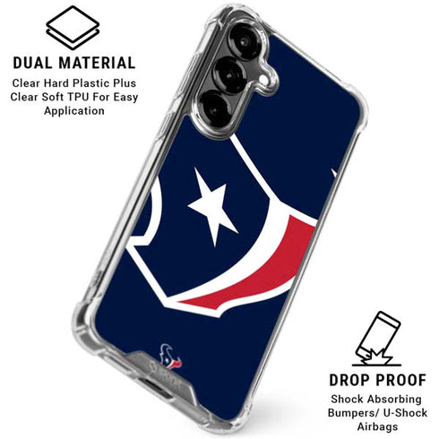 NFL Houston Texans Large Logo Galaxy S26 Plus Clear Case